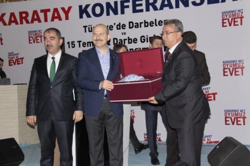 Bakan Soylu'dan Karatay Belediyesi'ne Teekkr 